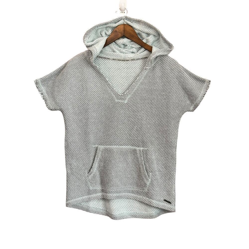 Marc‎ New York Performance Short Sleeve Knit Hoodie  M | Light blue Pullover m